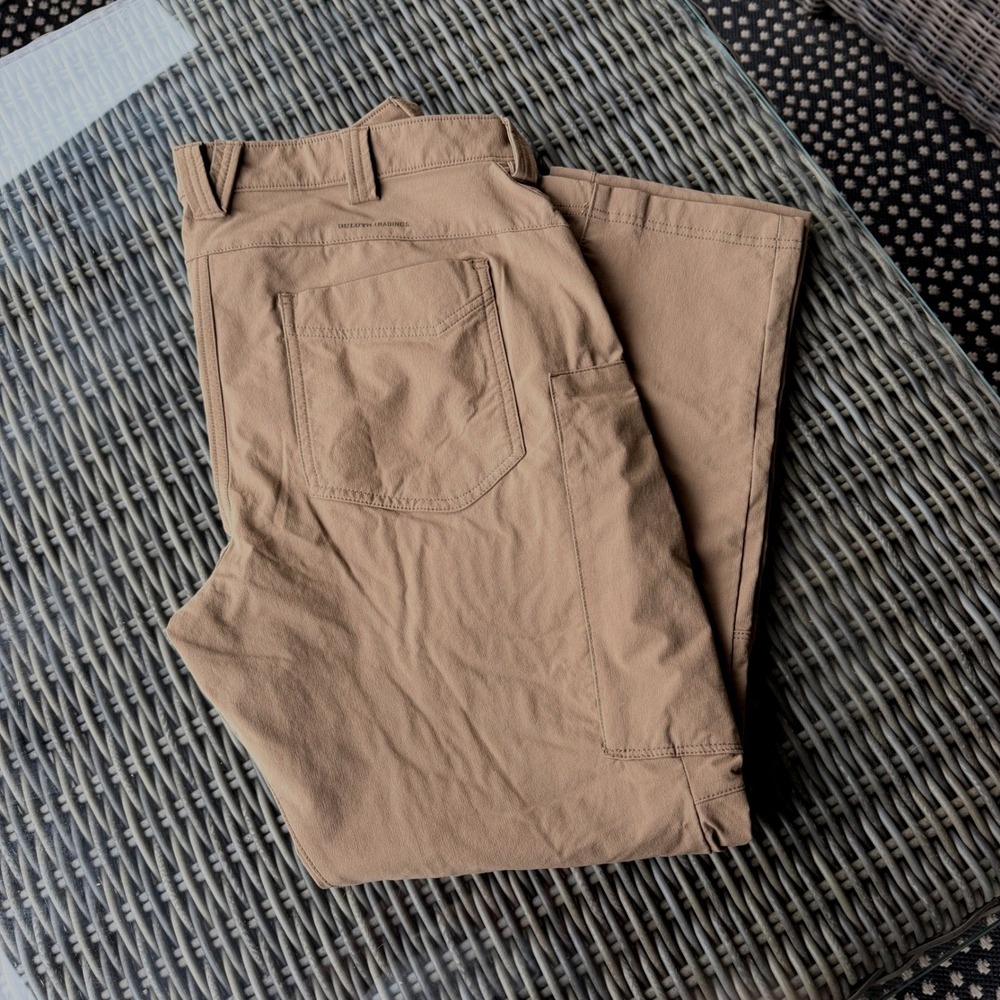Duluth Trading Co Women Pants 12x29 Brown Dry on the Fly Cargo Slim Leg